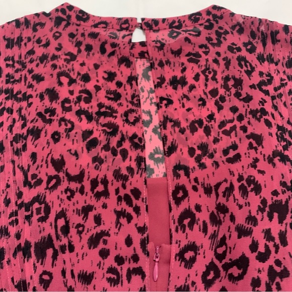 ALL SAINTS 🔹 Hali Roar Ruched Leopard Print Mini Dress - Size 6 - Picture 9 of 16